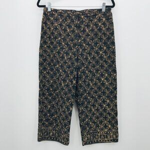 Ralph Lauren Green Tag Tribal Print Crop Pant Black Size 8